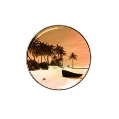 Wonderful Sunset Over The Beach, Tropcal Island Hat Clip Ball Marker (4 Pack) by FantasyWorld7