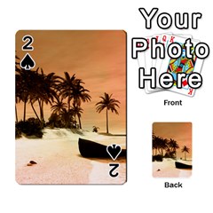 Wonderful Sunset Over The Beach, Tropcal Island Playing Cards 54 Designs 