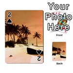 Wonderful Sunset Over The Beach, Tropcal Island Playing Cards 54 Designs  Front - Spade2