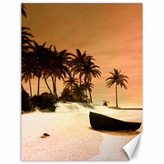 Wonderful Sunset Over The Beach, Tropcal Island Canvas 12  X 16   by FantasyWorld7