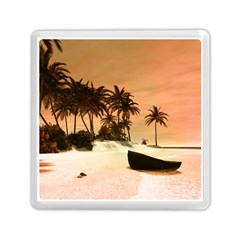 Wonderful Sunset Over The Beach, Tropcal Island Memory Card Reader (square) 