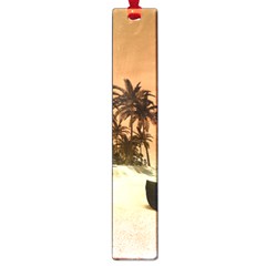 Wonderful Sunset Over The Beach, Tropcal Island Large Book Marks by FantasyWorld7