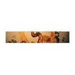 Funny, Cute Giraffe With Sunglasses And Flowers Flano Scarf (Mini) Front