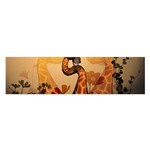 Funny, Cute Giraffe With Sunglasses And Flowers Satin Scarf (Oblong) Front