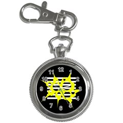 Yellow Abstraction Key Chain Watches by Valentinaart