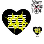 Yellow abstraction Multi-purpose Cards (Heart)  Front 1