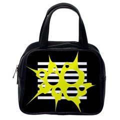 Yellow Abstraction Classic Handbags (one Side)