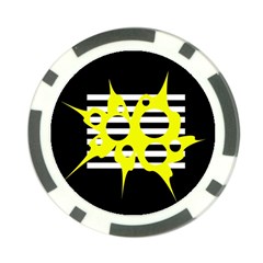 Yellow Abstraction Poker Chip Card Guards (10 Pack)  by Valentinaart