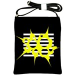 Yellow abstraction Shoulder Sling Bags Front