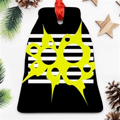 Yellow Abstraction Bell Ornament (2 Sides) by Valentinaart