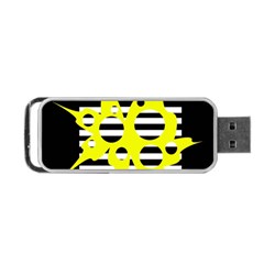 Yellow Abstraction Portable Usb Flash (one Side)