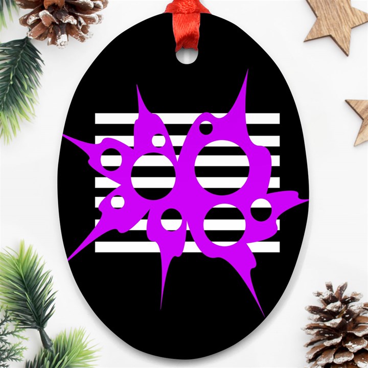 Purple abstraction Ornament (Oval) 