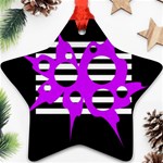 Purple abstraction Star Ornament (Two Sides)  Front