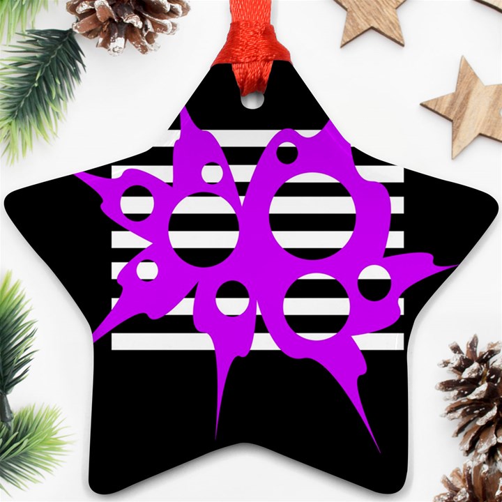 Purple abstraction Star Ornament (Two Sides) 