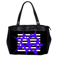 Blue Abstract Design Office Handbags (2 Sides)  by Valentinaart