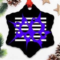 Blue Abstract Design Ornament (snowflake) 