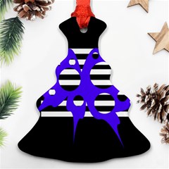 Blue Abstract Design Ornament (christmas Tree)