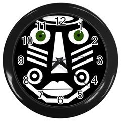 Mask Wall Clocks (black) by Valentinaart