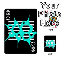 Cyan Abstract Design Playing Cards 54 Designs 