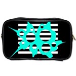 Cyan abstract design Toiletries Bags 2-Side Front