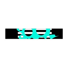 Cyan Abstract Design Flano Scarf (mini)