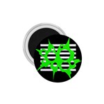 Green abstract design 1.75  Magnets Front