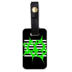 Green Abstract Design Luggage Tags (one Side)  by Valentinaart