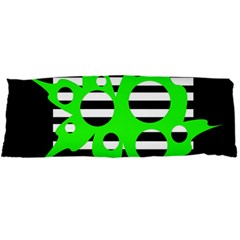 Green Abstract Design Body Pillow Case Dakimakura (two Sides) by Valentinaart