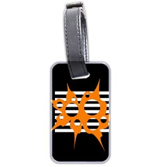 Orange Abstract Design Luggage Tags (two Sides) by Valentinaart