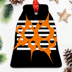 Orange Abstract Design Bell Ornament (2 Sides) by Valentinaart