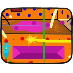 Orange Abstraction Fleece Blanket (mini)