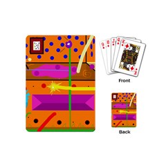 Orange Abstraction Playing Cards (mini)  by Valentinaart