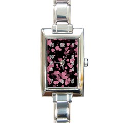 Pink Love Rectangle Italian Charm Watch by TRENDYcouture