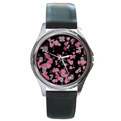 Pink Love Round Metal Watch by TRENDYcouture