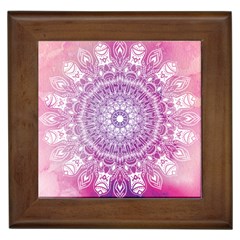 Pink Watercolour Mandala Framed Tiles by TanyaDraws