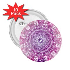 Pink Watercolour Mandala 2 25  Buttons (10 Pack)  by TanyaDraws