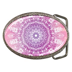 Pink Watercolour Mandala Belt Buckles by TanyaDraws