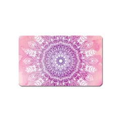 Pink Watercolour Mandala Magnet (name Card) by TanyaDraws