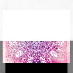 Pink Watercolour Mandala Rectangular Jigsaw Puzzl by TanyaDraws