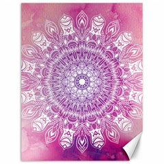 Pink Watercolour Mandala Canvas 12  X 16   by TanyaDraws