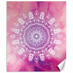 Pink Watercolour Mandala Canvas 20  X 24   by TanyaDraws