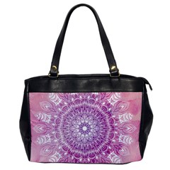 Pink Watercolour Mandala Office Handbags by TanyaDraws