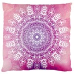 Pink Watercolour Mandala Large Cushion Case (Two Sides) Front