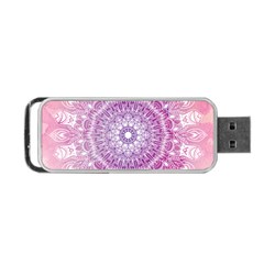 Pink Watercolour Mandala Portable Usb Flash (two Sides) by TanyaDraws