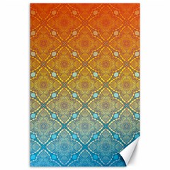 Ombre Fire And Water Pattern Canvas 24  X 36  by TanyaDraws