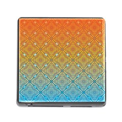 Ombre Fire And Water Pattern Memory Card Reader (square) by TanyaDraws