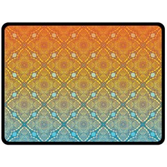 Ombre Fire And Water Pattern Fleece Blanket (large) 