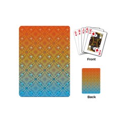 Ombre Fire And Water Pattern Playing Cards (mini)  by TanyaDraws