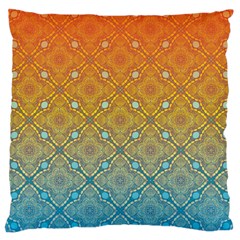 Ombre Fire And Water Pattern Large Cushion Case (two Sides) by TanyaDraws