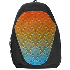 Ombre Fire And Water Pattern Backpack Bag by TanyaDraws